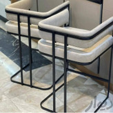 صندلی کانتر مدل ناپل خم پایه مشکی